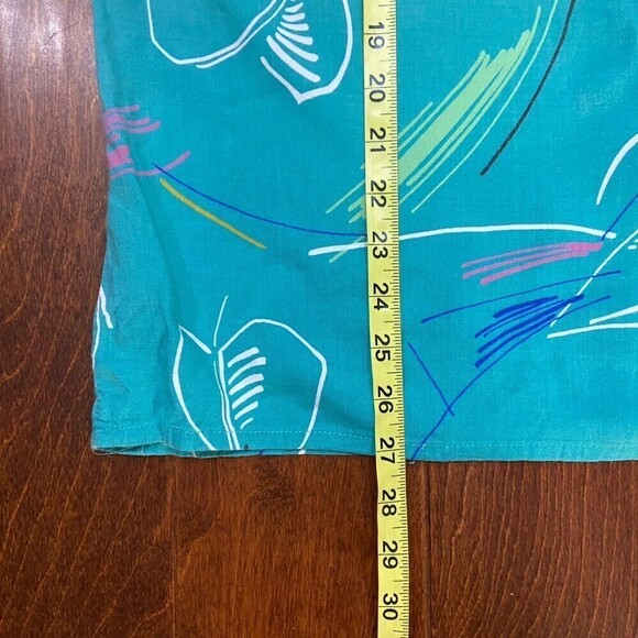 Moss Creek Trader Vintage 80s Abstract Teal Button Down Shirt Men's Size XL - Picture 6 of 7